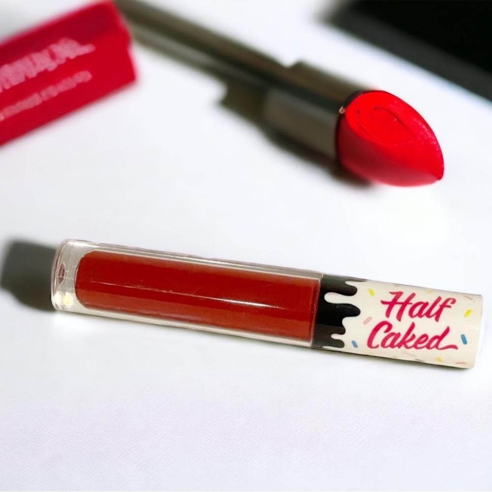 Half Caked Lip Fondant Liquid Lipstick Matte Shade Bordeaux Makeup NEW